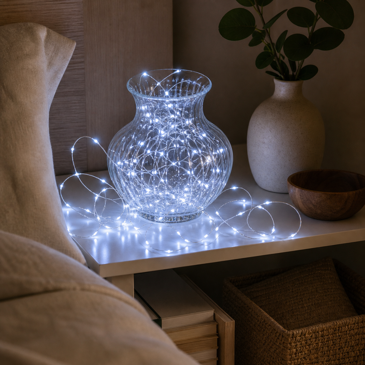 Cozy Haven Battery Copper Wire Fairy Lights lifestyle image 5 for White