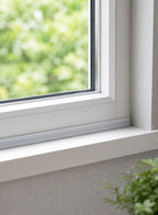 Cozy Haven White Adhesive Door Seal Strip along a window frame