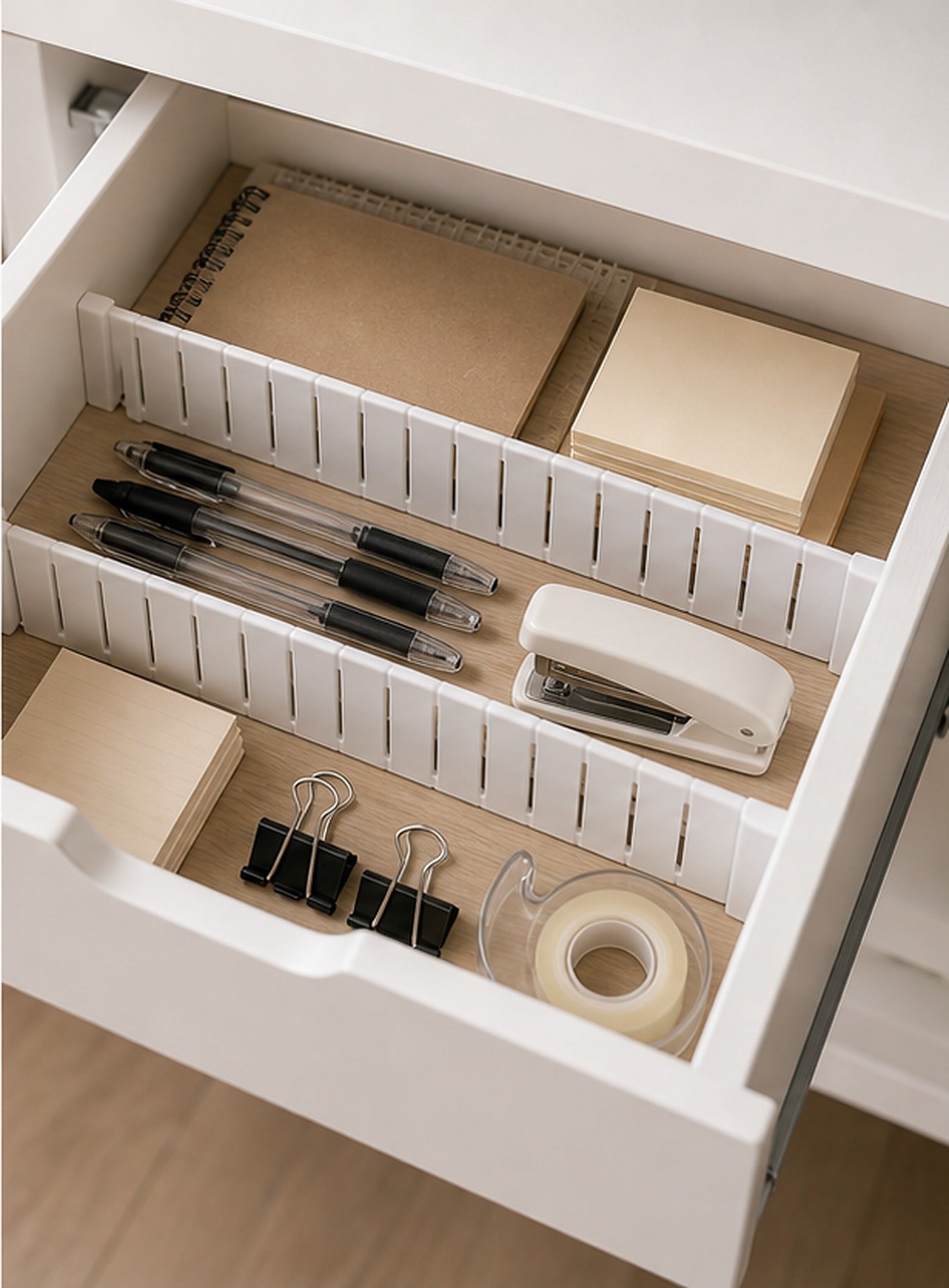 Cozy Haven White Adjustable Drawer Divider Set lifestyle image 3