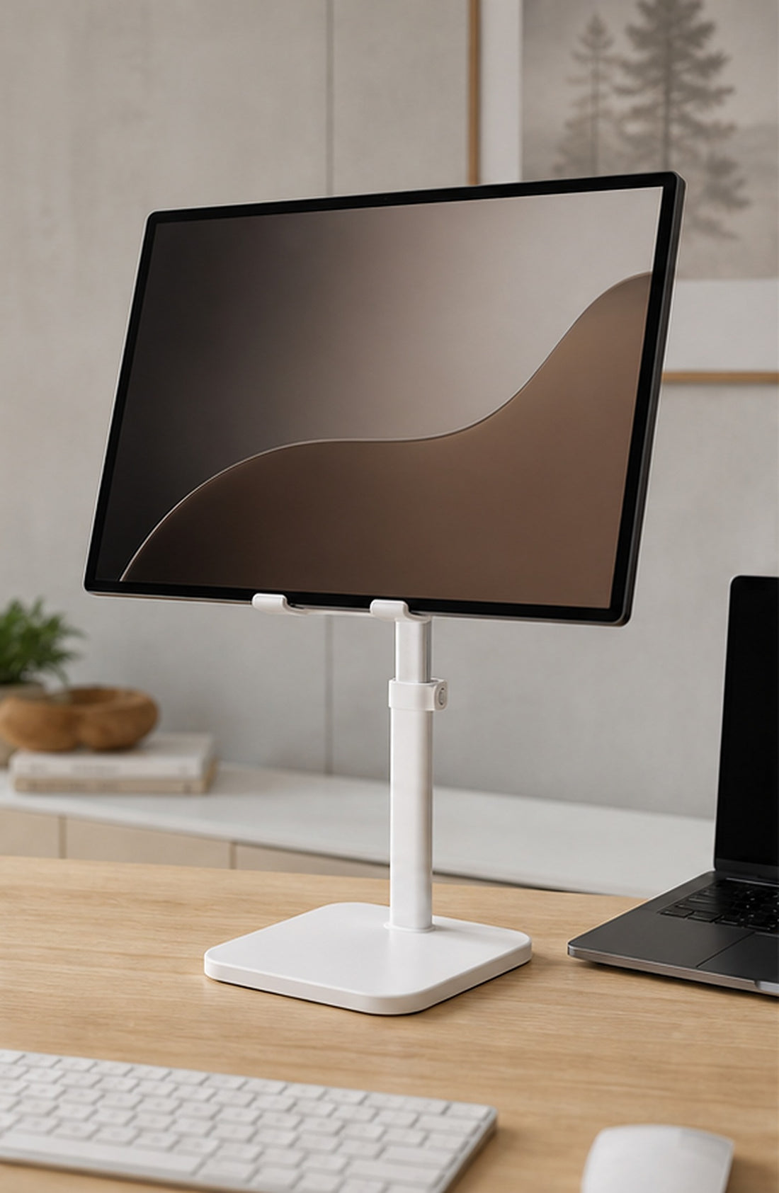 White Adjustable Tablet Stand