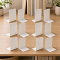 Cozy Haven White Metal Bookends - 6 pair set lifestyle