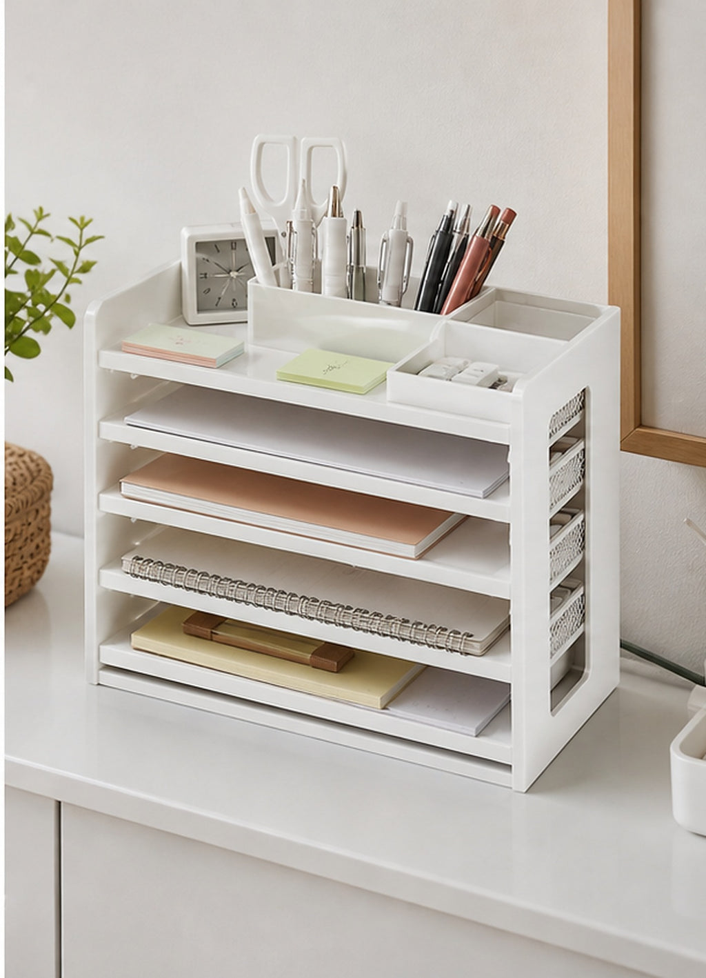 Cozy Haven White Desktop Organizer Caddy lifestyle image 3