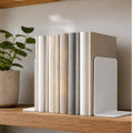 Cozy Haven White Metal Bookends - 6 Pair Set styled home view 1