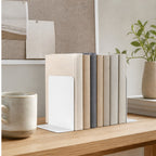 Cozy Haven White Metal Bookends - 6 Pair Set styled home view 3