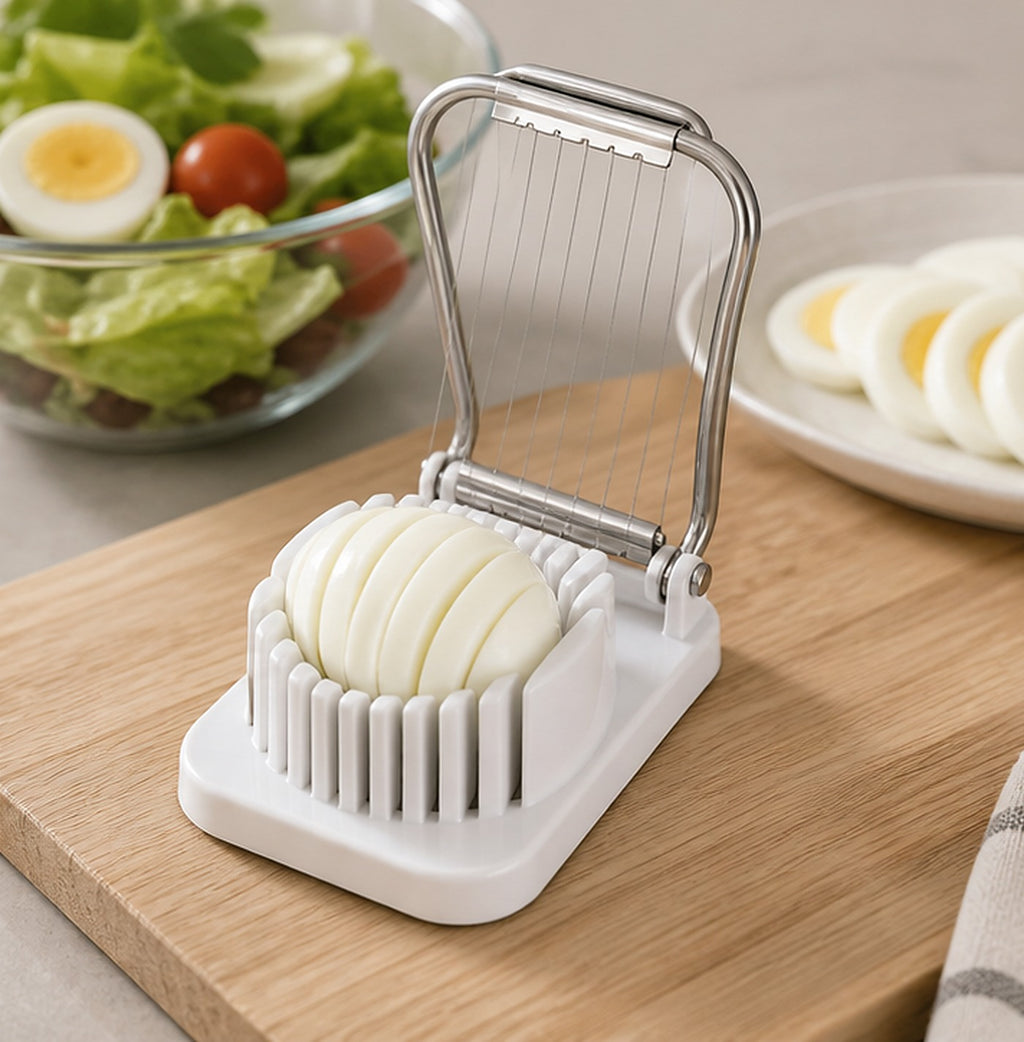 Cozy Haven White Stainless Egg Slicer lifestyle image 3