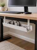 Cozy Haven White Under-Desk Cable Tray lifestyle image 1
