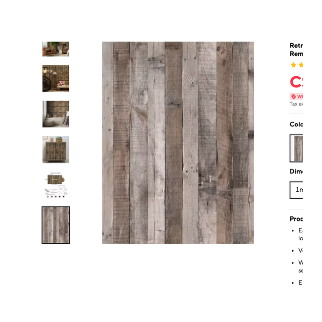 Cozy Haven Retro Wood Grain Peel and Stick Wallpaper - Removable Self-Adhesive Vinyl Wall Covering supplier exact visual Wood Grain B