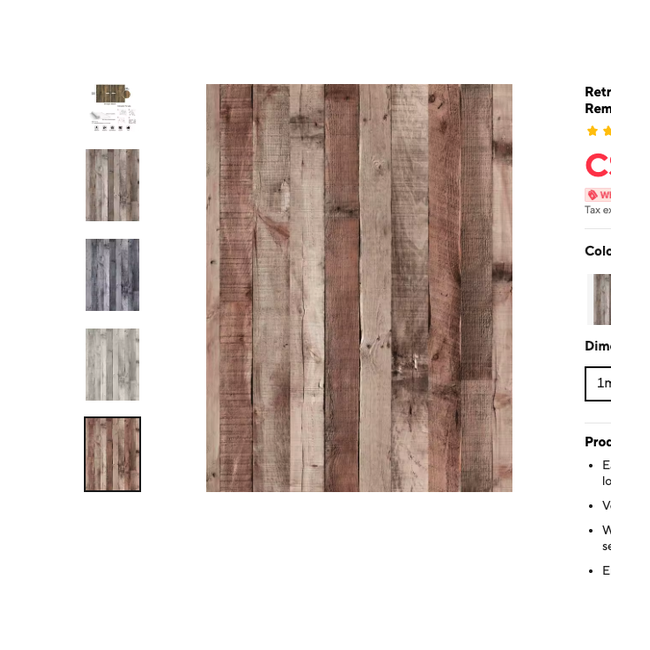 Cozy Haven Retro Wood Grain Peel and Stick Wallpaper - Removable Self-Adhesive Vinyl Wall Covering supplier exact visual Wood Grain E