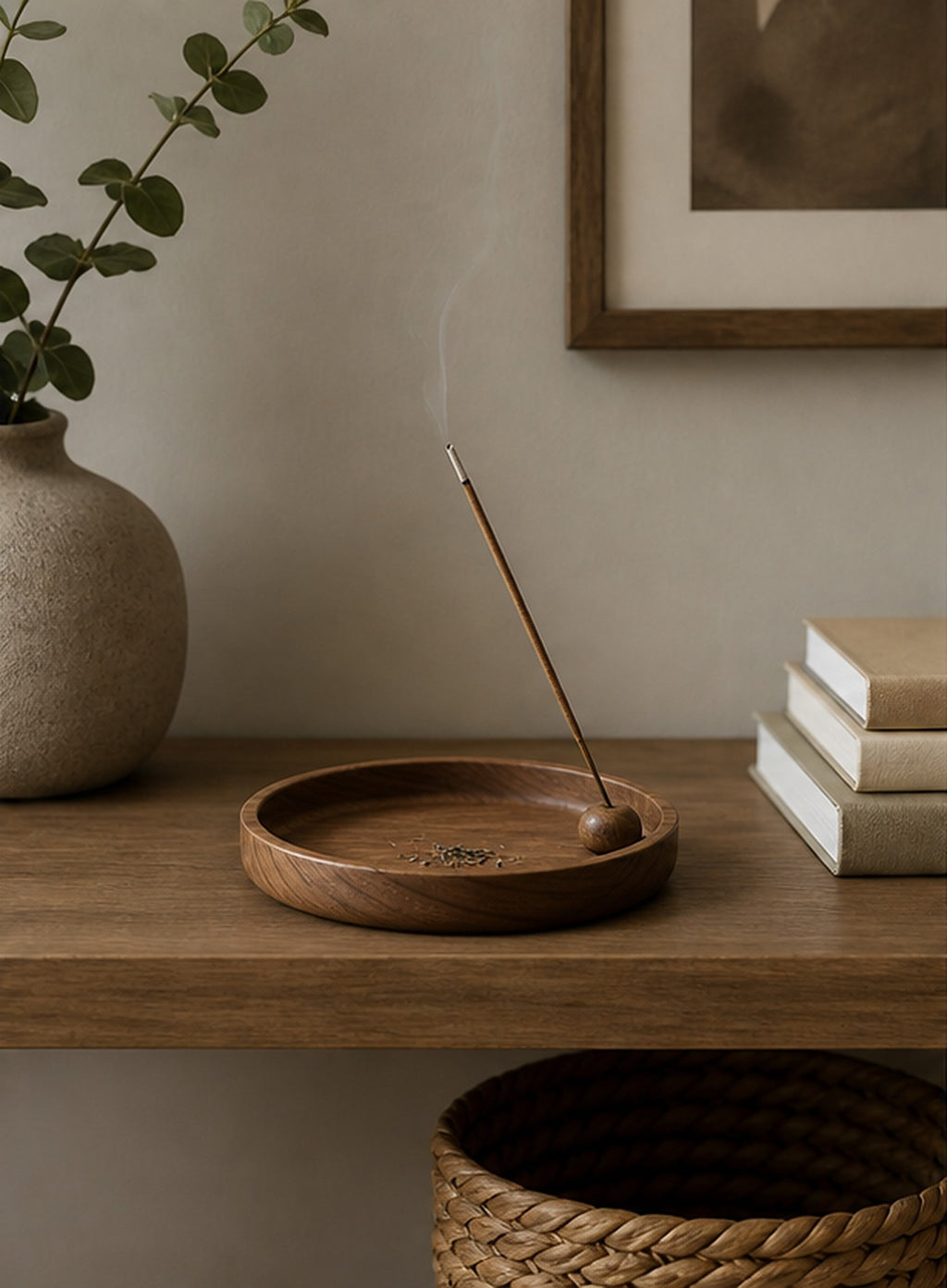 Cozy Haven Wood Incense Ash Catcher lifestyle image 2