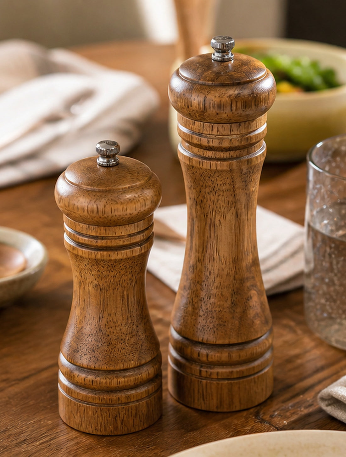 Cozy Haven Wood Salt and Pepper Grinder Set