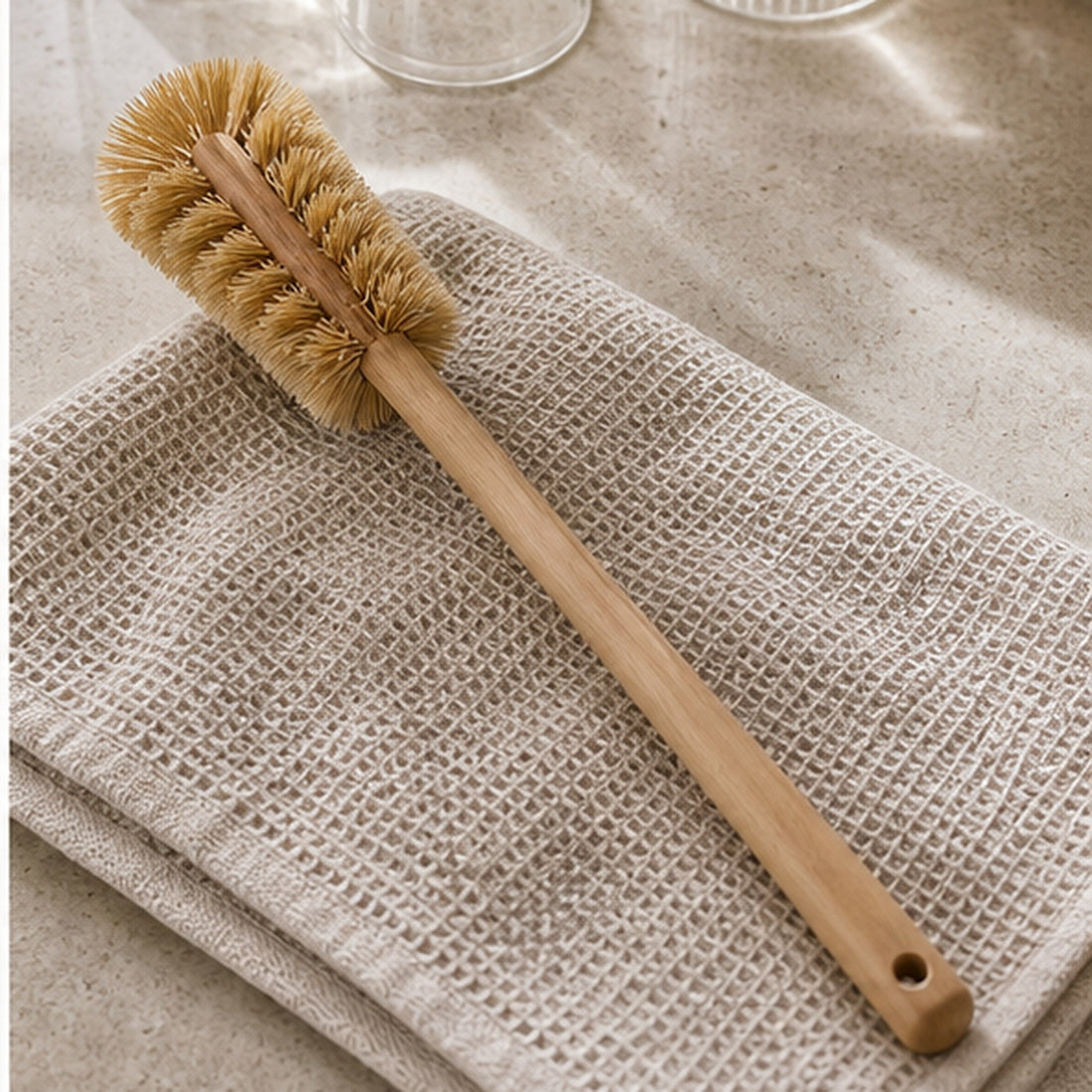 Long Handle Wooden Bottle Cleaning Brush - 30 x 5 cm