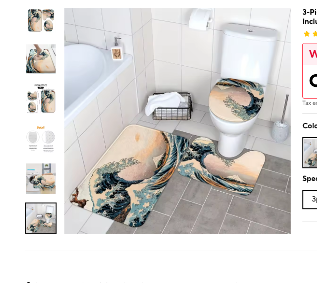 Cozy Haven truthful variant reference for Cozy Haven Wave Quick Dry Bath Mat Set