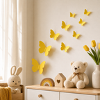Cozy Haven 12-Piece 3D Butterfly Wall Sticker Set styled wall view 2