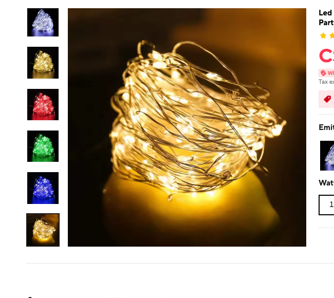 Cozy Haven LED Fairy String Lights 33ft Copper Wire - 100 LED Waterproof Battery Operated Decorative Lights - Bedroom supplier reference yellow